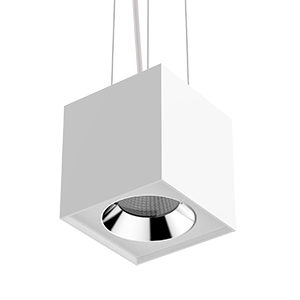 Светодиодный светильник VARTON DL-02 Cube подвесной 150х160 мм 36 Вт 3000 K 35° RAL9010 белый матовый